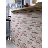 DW1036703-06 Red Creme Brick Wallpaper