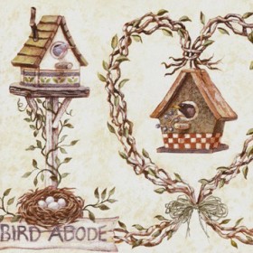Bird Houses Wallpaper Borders