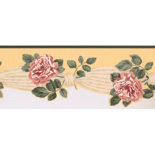8 in x 15 ft Prepasted Wallpaper Borders - Floral Wall Paper Border 5504392