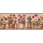 Garden Wallpaper Borders: Floral Wallpaper Border 007185 BP