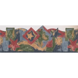 8 in x 15 ft Prepasted Wallpaper Borders - Patriotic Wall Paper Border 015174 JM