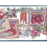 Garden Wallpaper Borders: Flower and Vegetables Wallpaper Border 594856