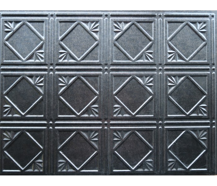 Wall Panels: Backsplash Tiles  - Decorative Thermoplastic Tile 18 X 24 Artnouvo Smoked Pewter