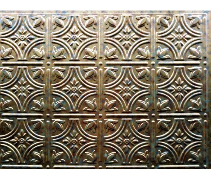 Wall Panels: Backsplash Tiles  - Decorative Thermoplastic Tile 18 X 24 Empire Cracked Copper