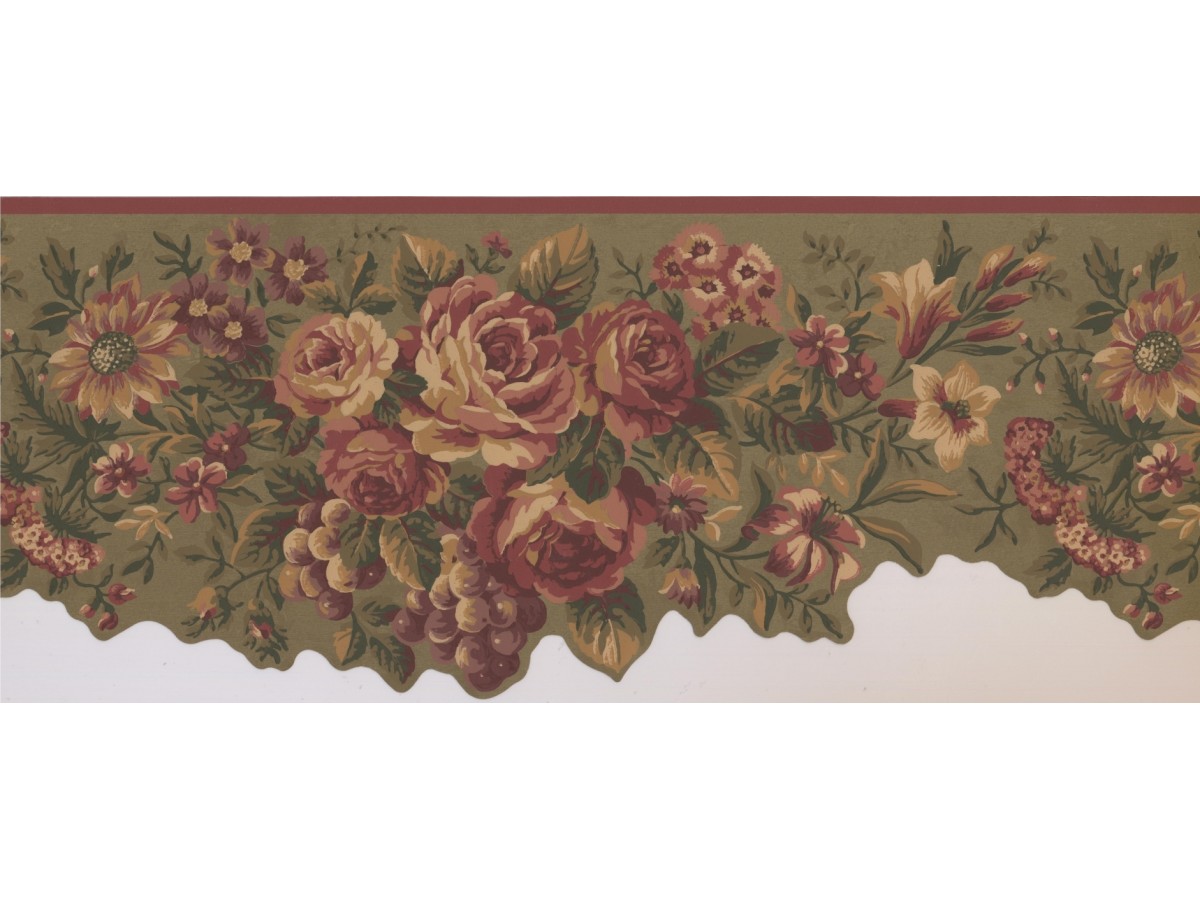 Floral Wallpaper Borders : Floral Wallpaper Border 5112 AU