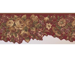 10 in x 15 ft Prepasted Wallpaper Borders - Floral Wall Paper Border 5113 AU
