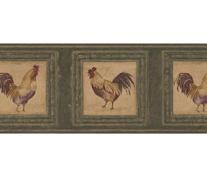 Roosters Wallpaper Borders: Rooster Wallpaper Border 5263 AU