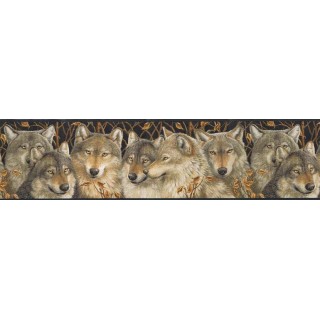 6 7/8 in x 15 ft Prepasted Wallpaper Borders - Animals Wall Paper Border MRL2403