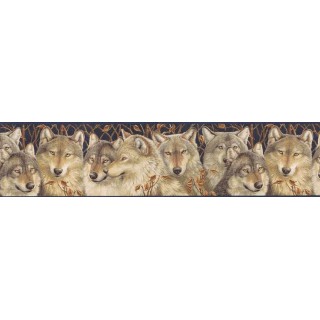 6 7/8 in x 15 ft Prepasted Wallpaper Borders - Animals Wall Paper Border MRL2404