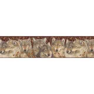 6 7/8 in x 15 ft Prepasted Wallpaper Borders - Animals Wall Paper Border MRL2405