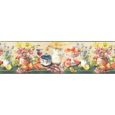 Clearance: Fruits and Flowers Wallpaper Border KB73453