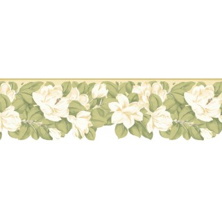 8 3/4 in x 15 ft Prepasted Wallpaper Borders - Floral Wall Paper Border B73657