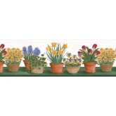 Garden Wallpaper Borders: Floral Wallpaper Border B74673