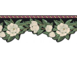 13 in x 15 ft Prepasted Wallpaper Borders - Floral Wall Paper Border B7503045