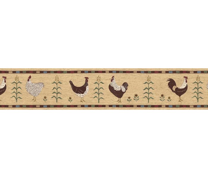 Clearance: Roosters Wallpaper Border B75691