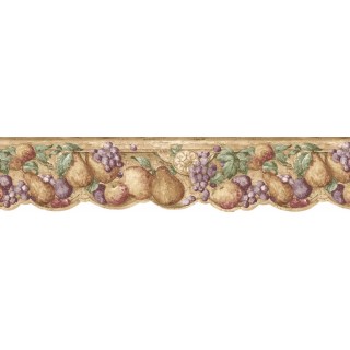 6 5/8 in x 15 ft Prepasted Wallpaper Borders - Fruits Wall Paper Border b75729