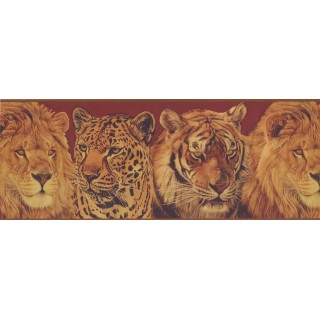 9 in x 15 ft Prepasted Wallpaper Borders - Animals Wall Paper Border 10612 BE