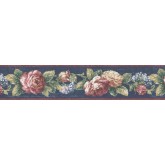 Garden Wallpaper Borders: Floral Wallpaper Border 7245-811B