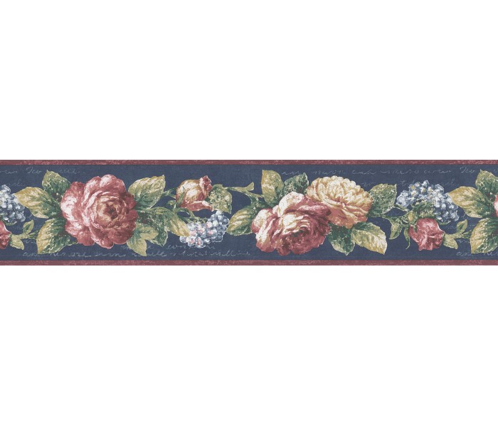 Garden Wallpaper Borders: Floral Wallpaper Border 7245-811B