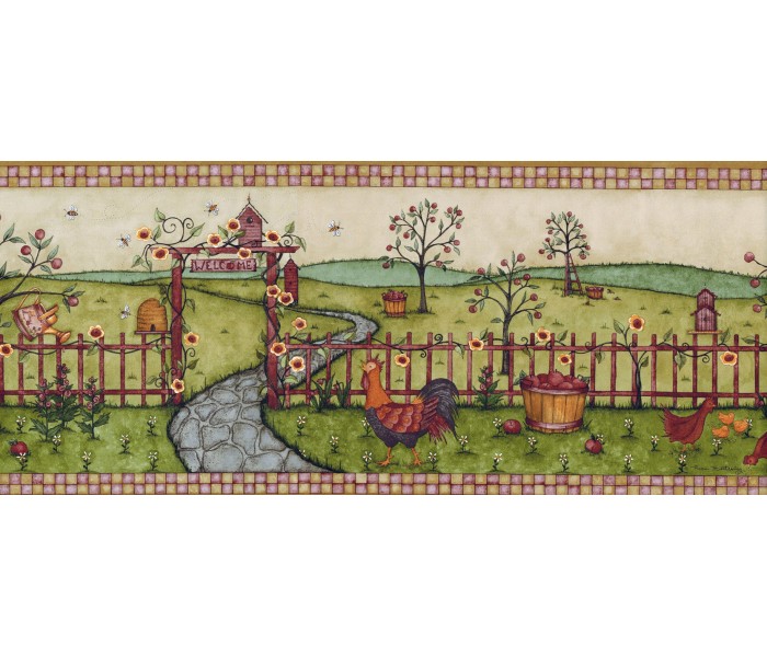 Garden Wallpaper Borders: Betterley Wallpaper Border CL45000B