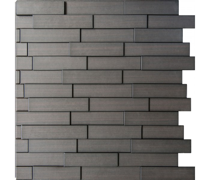 Wall Panels: Wall Panel Piano - Decorative Thermoplastic Tile 24x24 - Dark Okasha