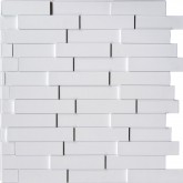 Wall Panels: Wall Panel Piano - Decorative Thermoplastic Tile 24x24 - Snow White