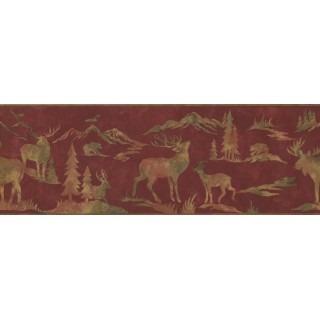 8 in x 15 ft Prepasted Wallpaper Borders - Animals Wall Paper Border 8151 OA