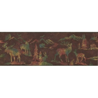 8.25 in x 15 ft Prepasted Wallpaper Borders - Animals Wall Paper Border 8152 OA
