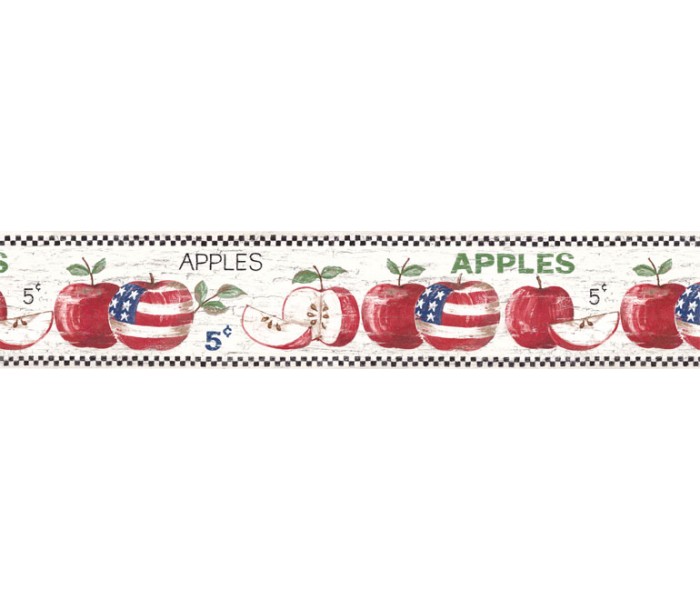 Clearance: Apple Fruits Wallpaper Border HIC0003