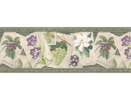 10 1/4 in x 15 ft Prepasted Wallpaper Borders - Floral Wall Paper Border b1339en