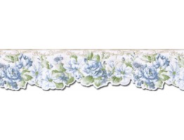 6 1/4 in x 15 ft Prepasted Wallpaper Borders - Floral Wall Paper Border FF22010DB