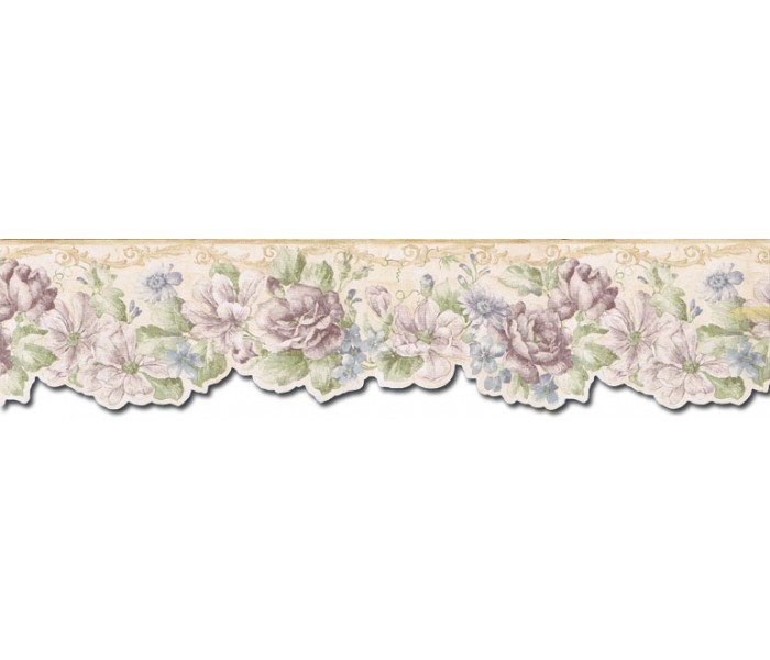 Clearance: Floral Wallpaper Border FF22011DB