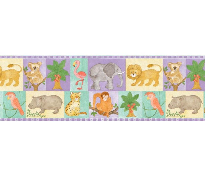 Nursery Wallpaper Borders: Animals Wallpaper Border B27903