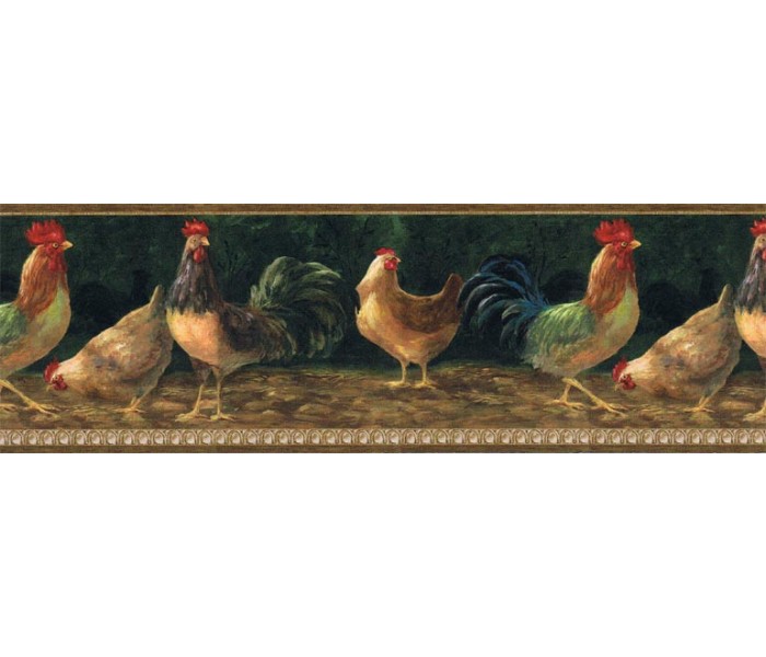 Clearance: Roosters Wallpaper Border TH29003B
