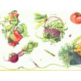 Kitchen Wallpaper Borders: Vegetables Wallpaper Border b4281mb