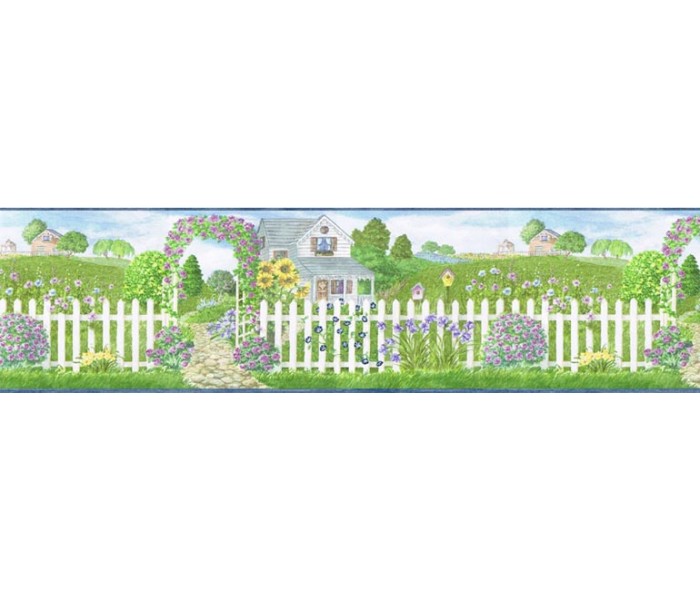 Clearance: Garden Wallpaper Border b48014