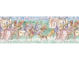 10 1/4 in x 15 ft Prepasted Wallpaper Borders - Horses Wall Paper Border B4933