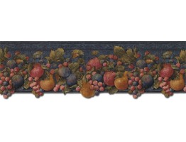 9 in x 15 ft Prepasted Wallpaper Borders - Fruits Wall Paper Border FF51002DB