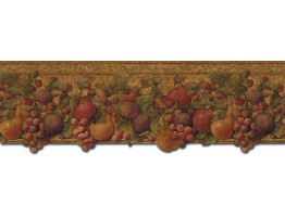 9 in x 15 ft Prepasted Wallpaper Borders - Fruits Wall Paper Border FF51006DB