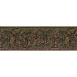 9 in x 15 ft Prepasted Wallpaper Borders - Animals Wall Paper Border FF51018B