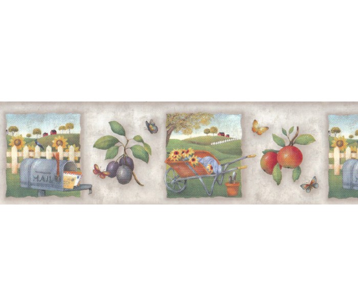 Clearance: Country Wallpaper Border b55056