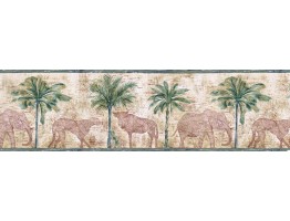 8 1/2 in x 15 ft Prepasted Wallpaper Borders - Animals Wall Paper Border B5804453