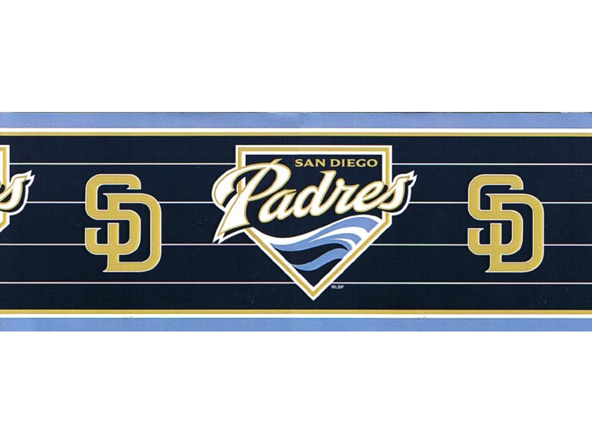 6 in x 15 ft Prepasted Wallpaper Borders - Padres Wall Paper Border 594328
