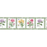 Garden Wallpaper Borders: Floral Wallpaper Border BA7026B