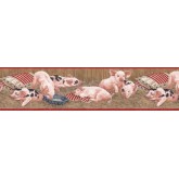 Animal Wallpaper Borders: Pigs Wallpaper Border B7102ARF