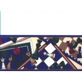 Clearance: Chess Board wallpaper Border b7111fm