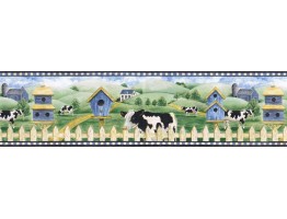 6 7/8 in x 15 ft Prepasted Wallpaper Borders - Animals Wall Paper Border B7122AFR