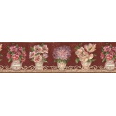 Clearance: Floral Wallpaper Border VIN7308B