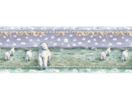 10 1/2 in x 15 ft Prepasted Wallpaper Borders - Animals Wall Paper Border B73558