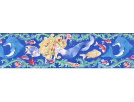 7 in x 15 ft Prepasted Wallpaper Borders - Fishes Wall Paper Border IG75182B